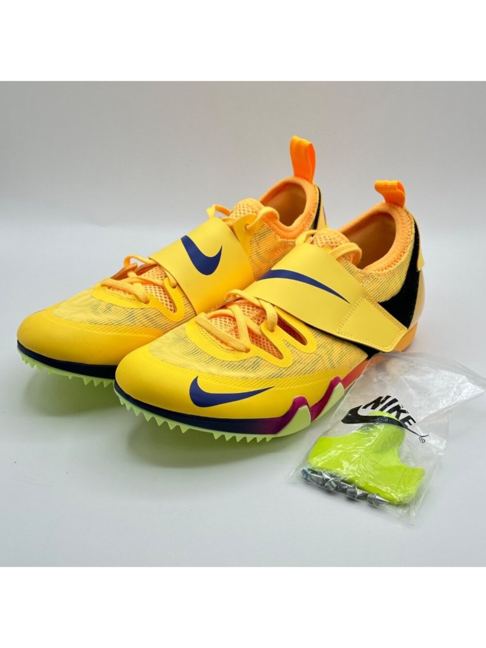Nike Pole Vault PV Elite Track Spikes Mens 7 Womens 8.5 Citron Pulse FZ9649-800
